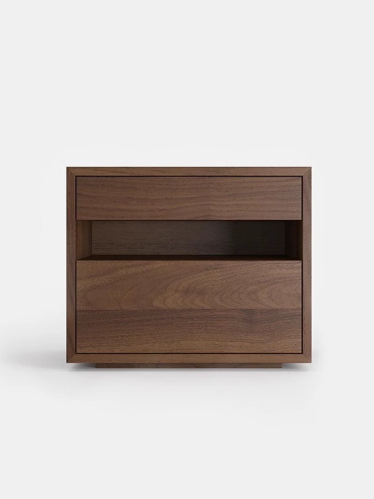 意式极简床头柜北欧风卧室床边柜现代简约黑色实木抽屉床头储物柜