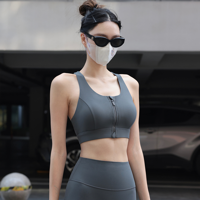 Beemen运动内衣女一体式瑜伽服2024新款防震跑步外穿美背聚拢bra
