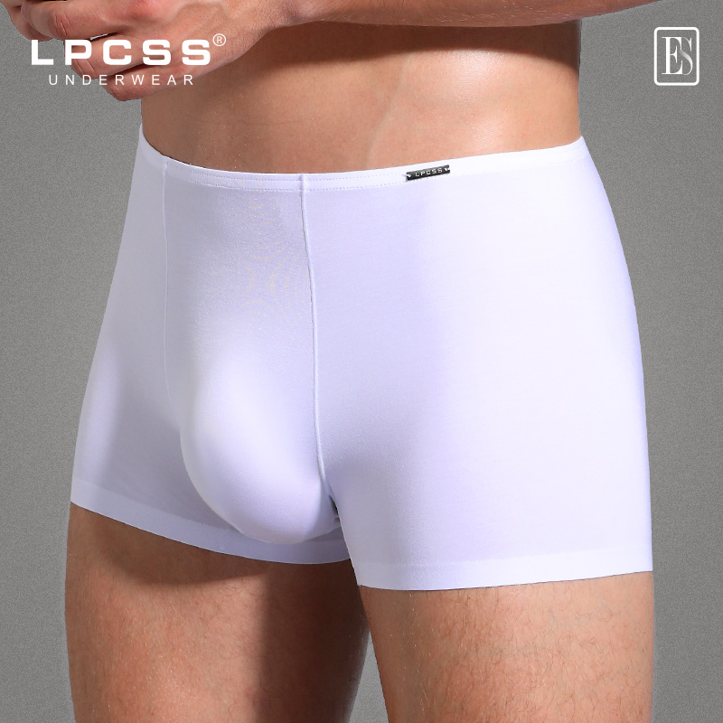 LPCSS男士内裤平角裤莫代尔细腰边单层透气裆夏季薄款无痕四角裤