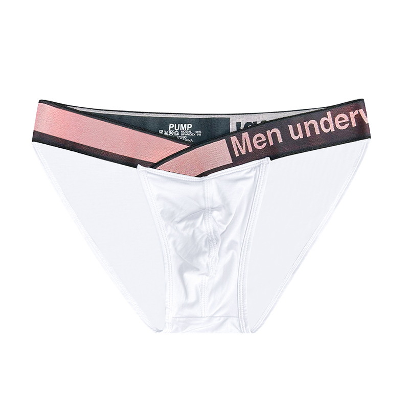 Men underwear pump!男三角内裤V腰高叉莫代尔性感低腰潮运动青年