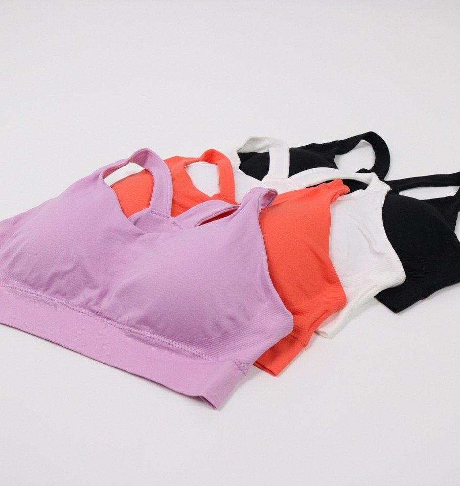 韩单罩杯一体式女子运动瑜伽文胸内衣速干透气跑步防震内垫无缝