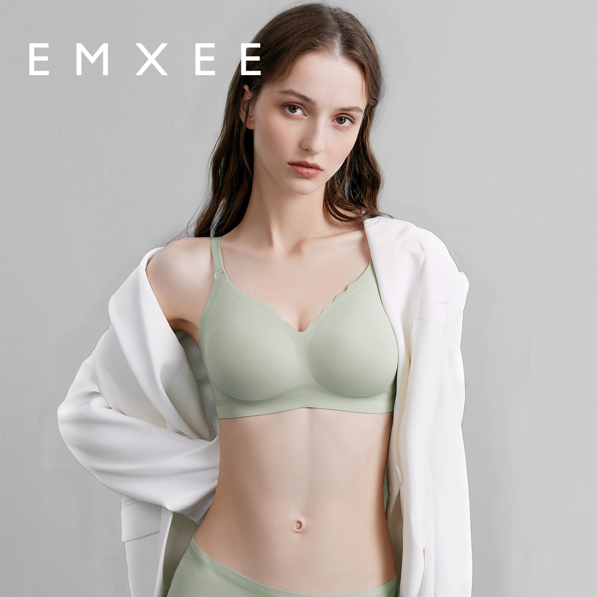 EMXEE 嫚熙女士bra内衣小胸聚拢无钢圈防下垂美背无痕文胸罩显小