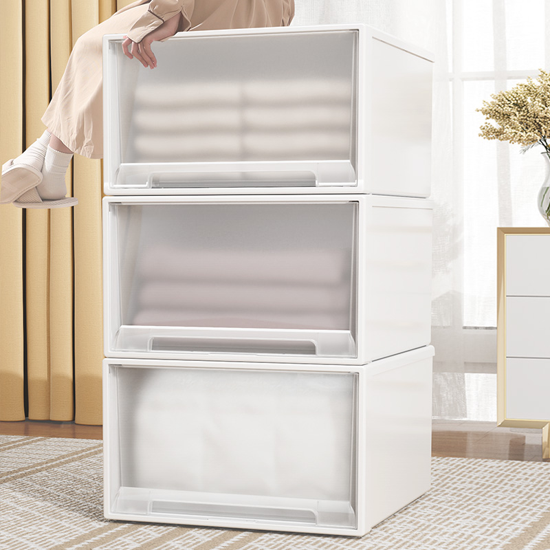 收纳箱抽屉式裤子透明收纳盒家用衣柜衣物储物盒塑料内衣整理箱
