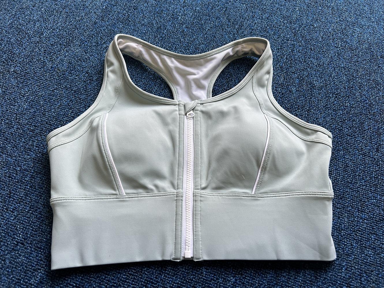 C12前拉链高领包裹文胸聚拢收副乳防震透气速干高强度运动内衣