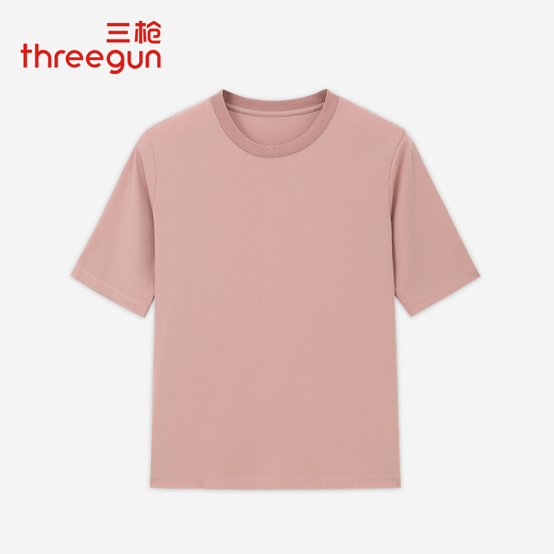三枪打底衫女2022夏季新款纯棉凉感透气圆领T恤纯色上衣半袖内衣