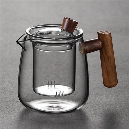 一品工坊 玻璃茶壶耐热玻璃茶水分离茶叶过滤耐高温家用茶具套装