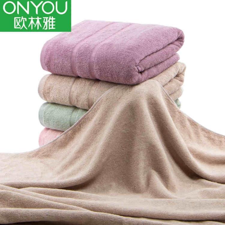 欧林雅竹纤维浴巾 浴巾吸水柔软舒适通用柔软亲肤儿童宝宝浴巾