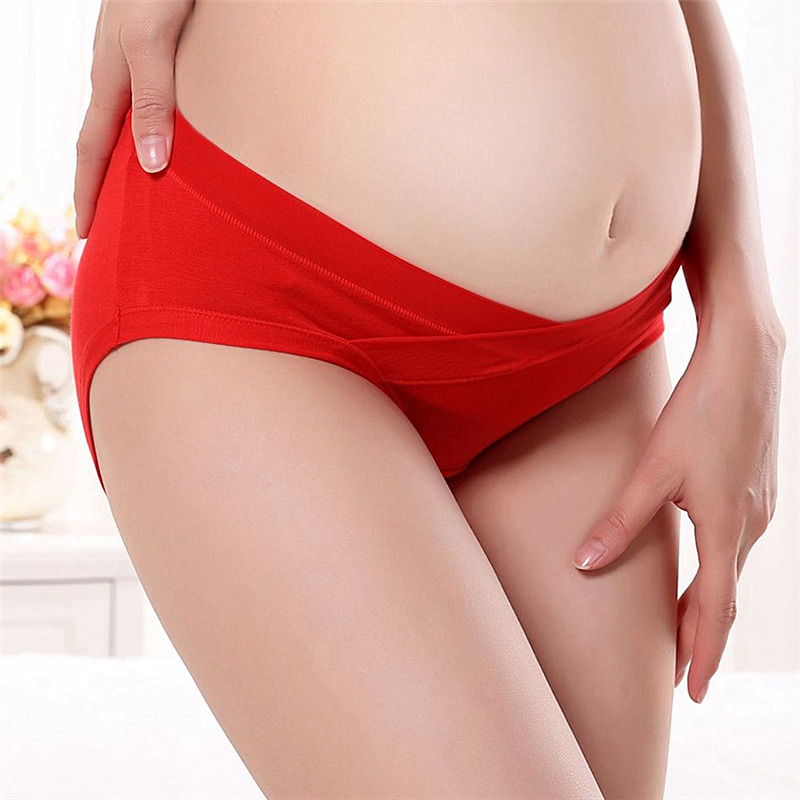 红色孕妇内裤纯棉低腰大码本命年怀孕期专用初期托腹中晚期内衣女