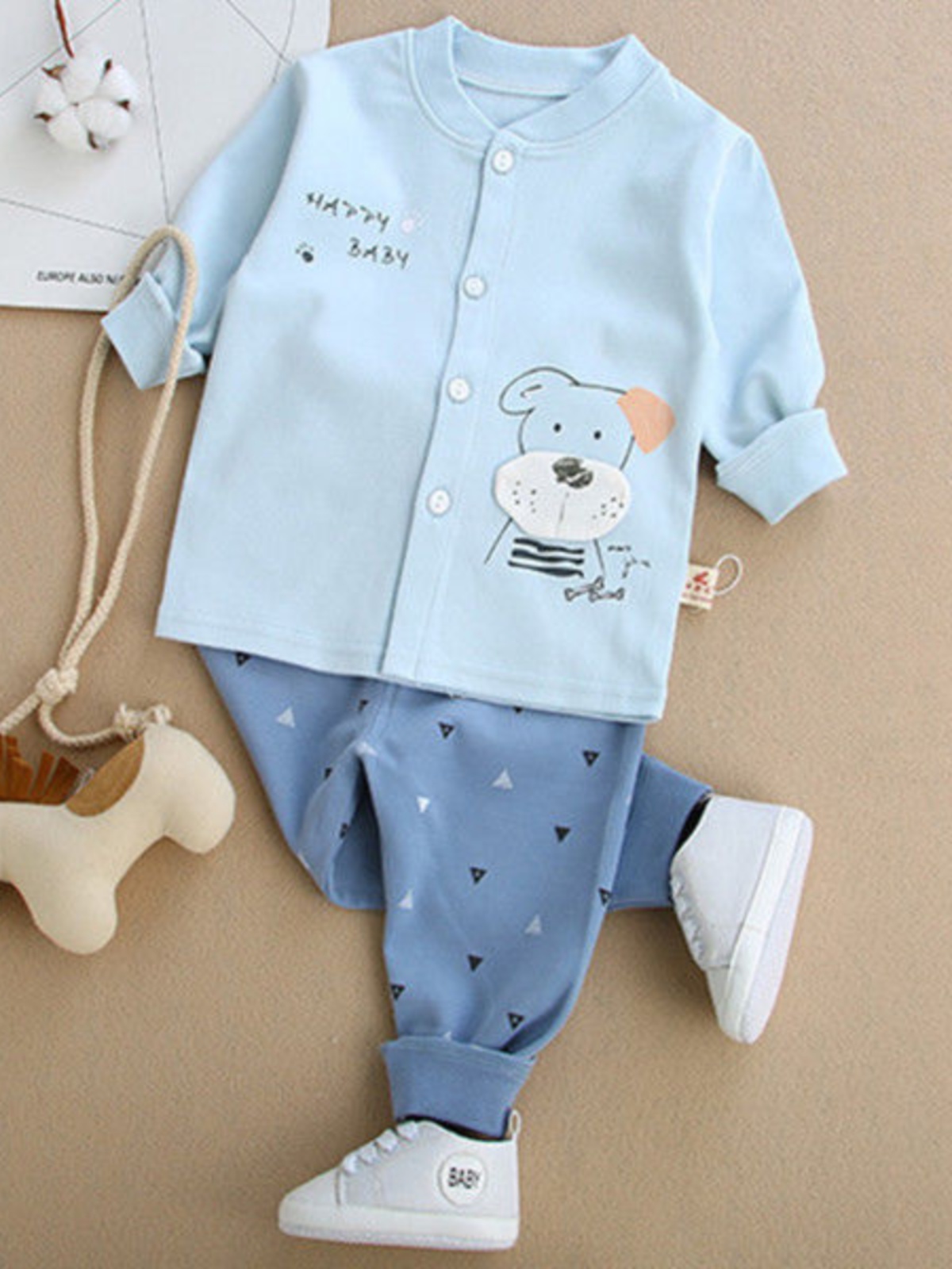4-9个月一岁宝宝衣服秋季婴幼儿秋衣套装纯棉婴儿贴身打底内衣a类