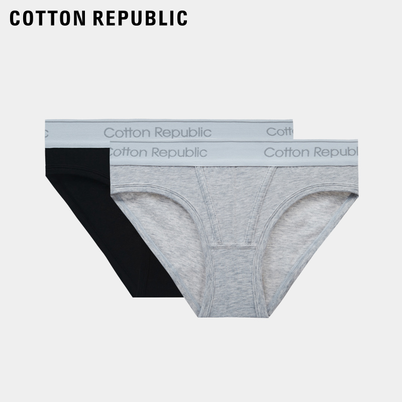 Cotton Republic/棉花共和国女士三角内裤棉质宽橡筋性感低腰