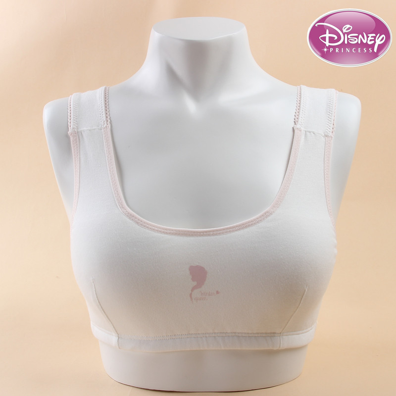 迪士尼少女文胸发育期全棉背心式初中小学生小文胸内衣纯棉2阶段
