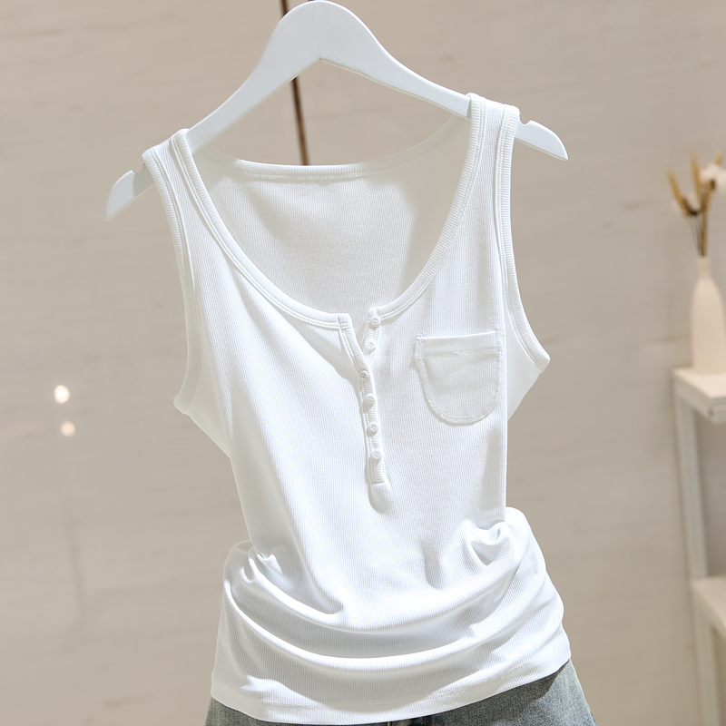 白色背心吊带女外穿2023夏季新款修身显瘦韩版内搭打底衫无袖上衣