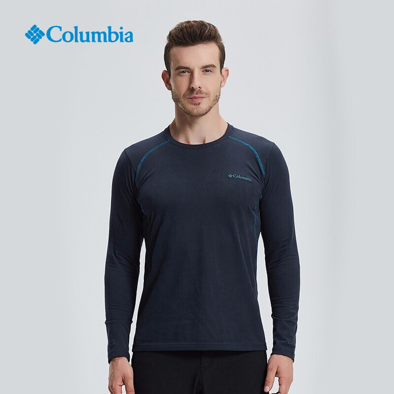 Columbia哥伦比亚户外春秋男热能保暖打底内衣圆领长袖T恤PM3518