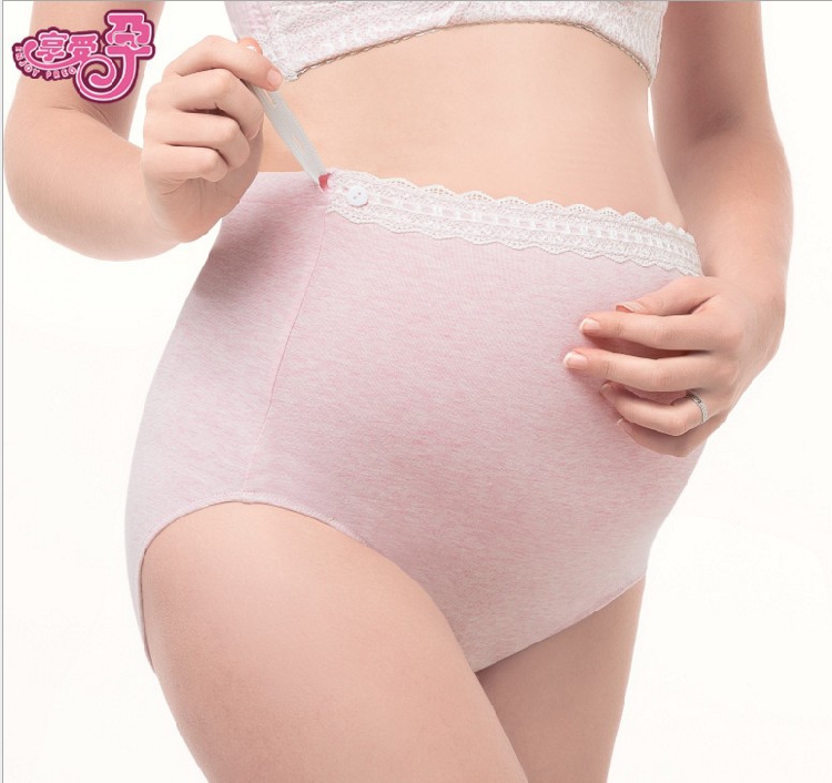 享受孕 彩棉大码孕妇内裤 可调节纯棉高腰托腹孕妇内裤K268