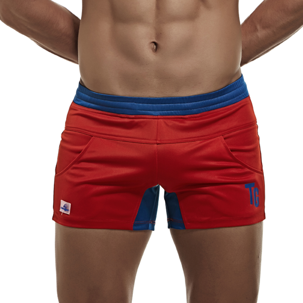 夏季新款男运动短裤健身马拉松跑步沙滩激凸三分超性感休闲家居裤