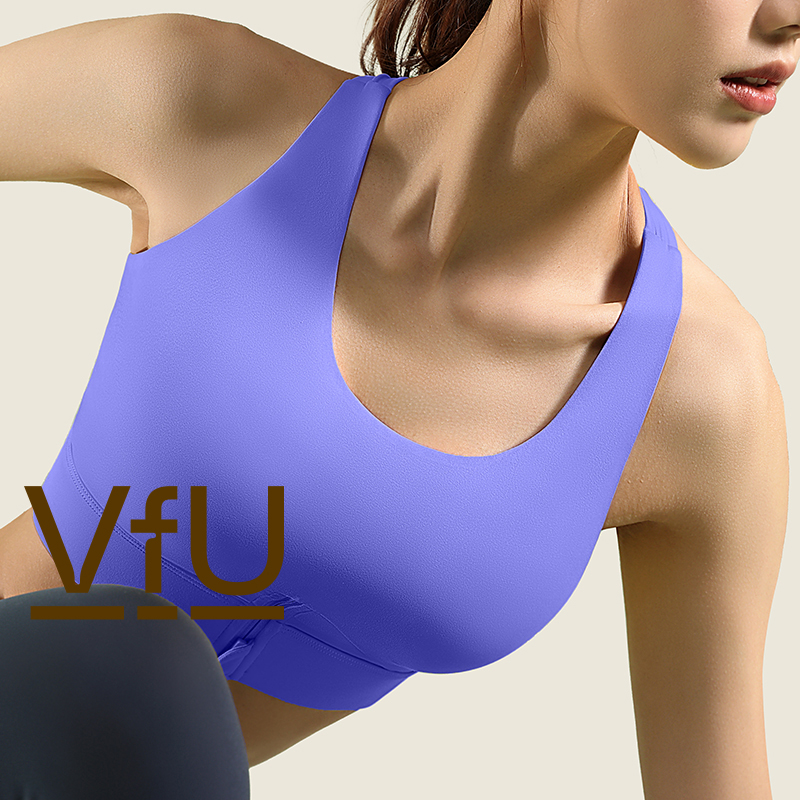 VfU半拉链专业运动内衣女跑步防震背心易穿脱瑜伽健身中高强度春N