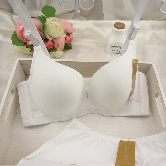 出口日本夏季胖mm超薄大码大罩杯有钢圈白色纯色收副乳调整型内衣