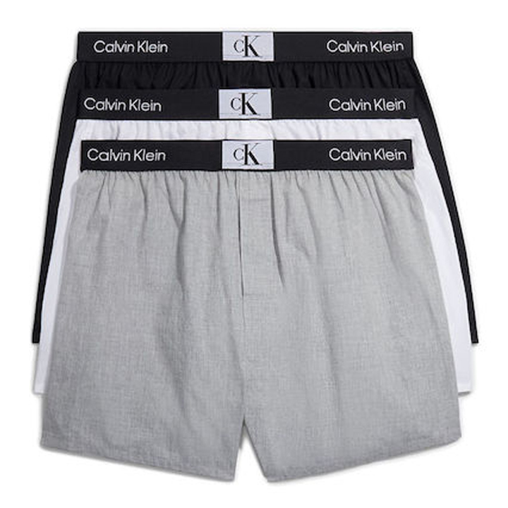 Calvin Klein CK 卡尔文克雷恩男士3件装纯棉四角平角内裤NB3412A
