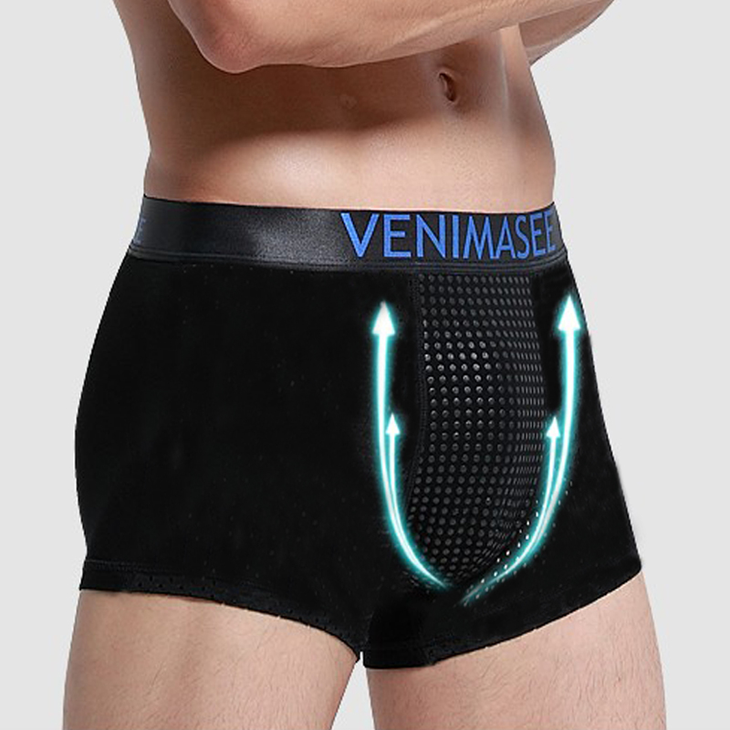男士能量磁疗按摩保健内裤秋冬季莫代尔磁石科技感温平角英国卫裤