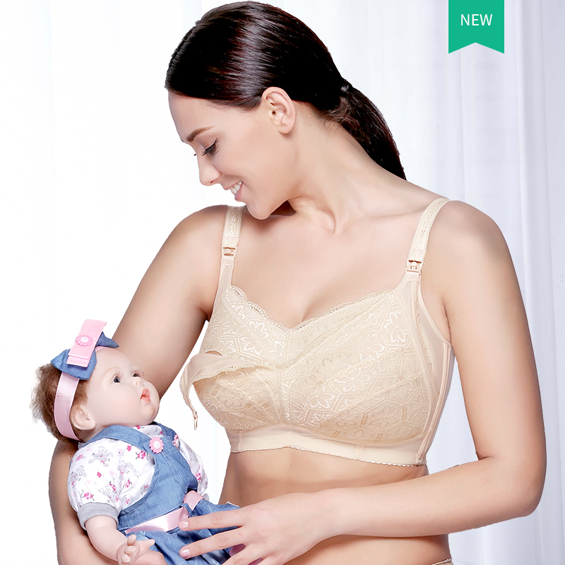 大胸大罩杯浦哺乳内衣女孕妇怀孕期产后月子喂奶文胸罩聚拢防下垂